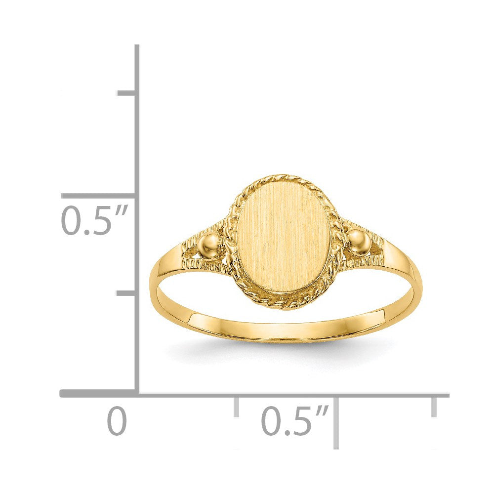 14k Childs Fancy Signet Ring