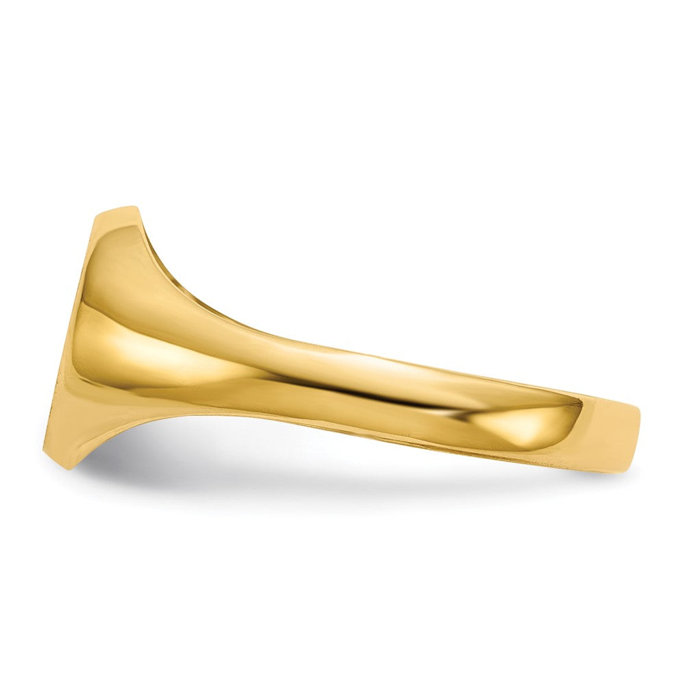 14k Childs Closed Back Signet Ring