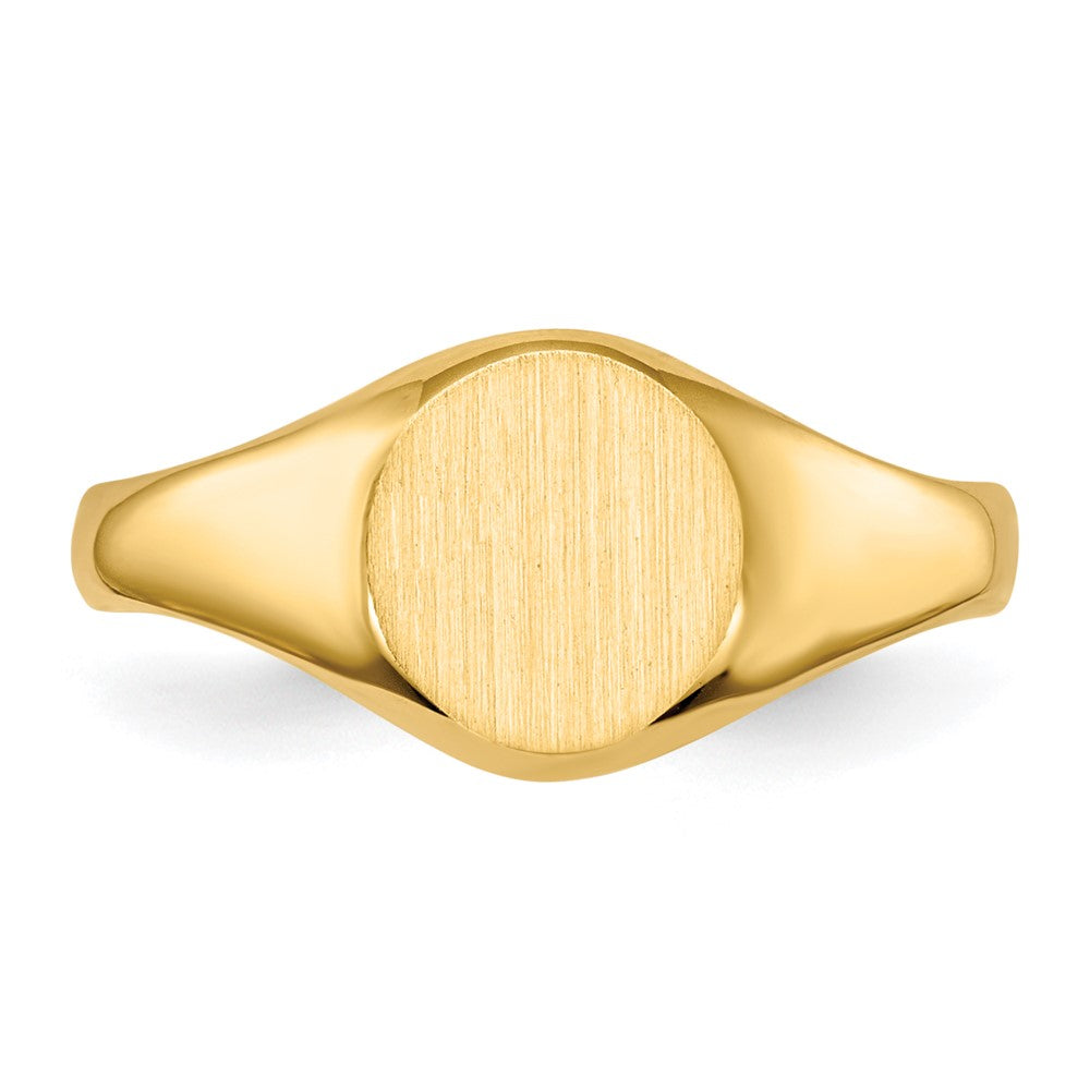 14k Childs Closed Back Signet Ring