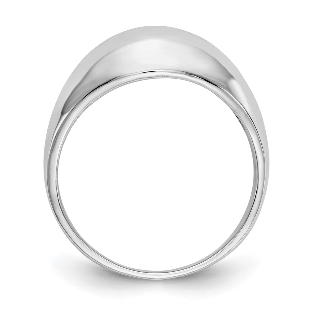 14k White Gold Polished Dome Ring