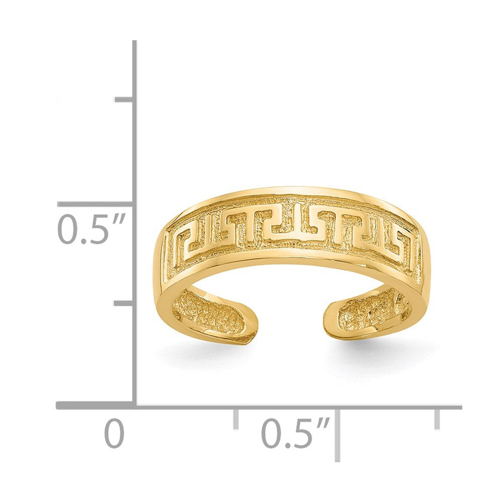 14k Greek Key Toe Ring