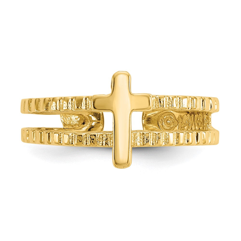 14k Cross Toe Ring