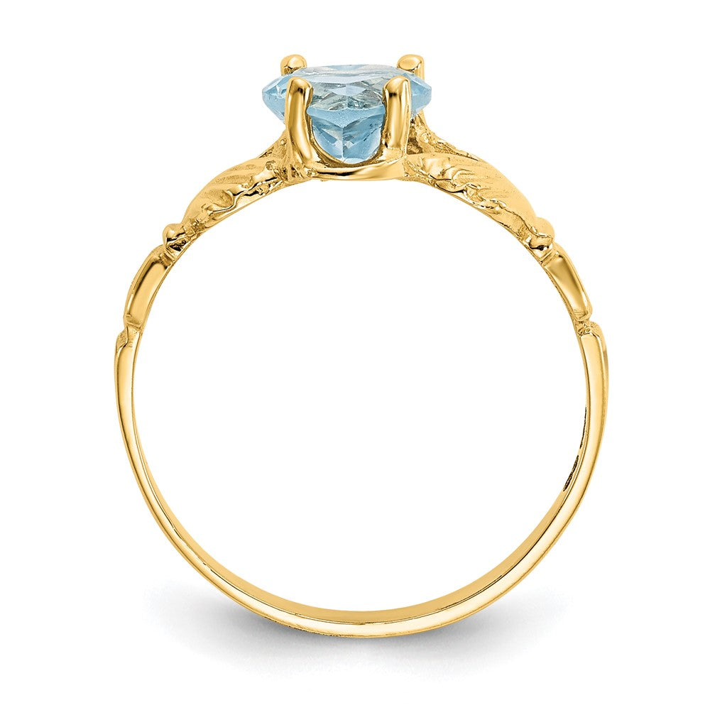 14k December CZ Birthstone Claddagh Ring