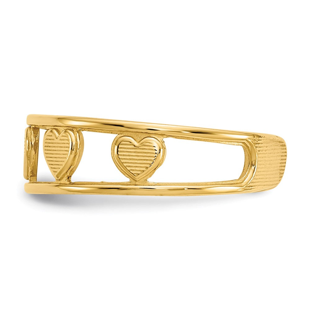 14k Heart Toe Ring