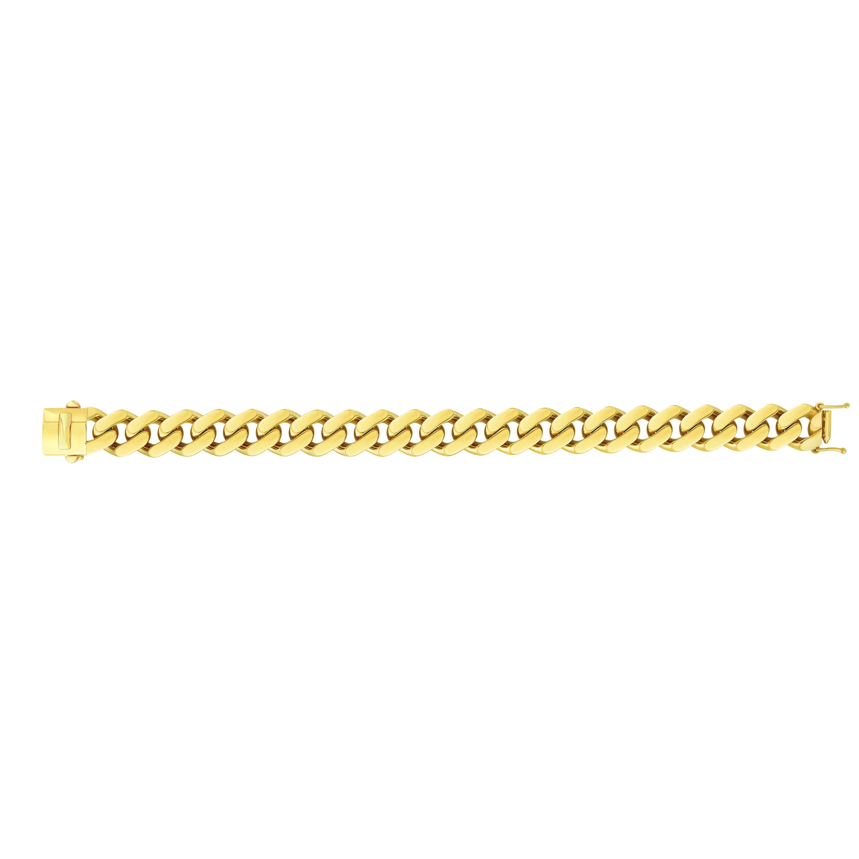 14K Yellow Gold 13.5mm Lite Miami Cuban 24" Chain Necklace