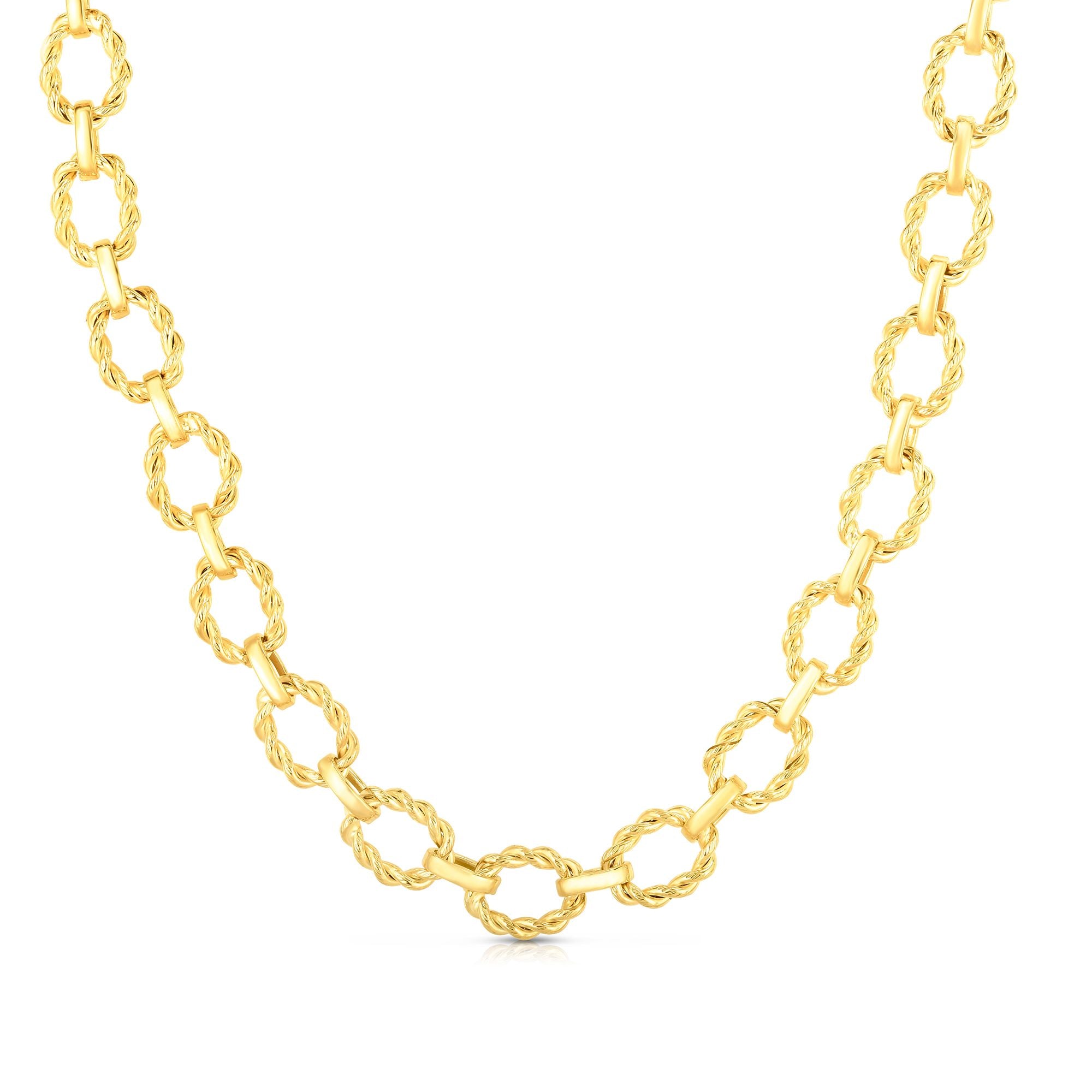 14K Yellow Gold 18" Polished Twisted Link