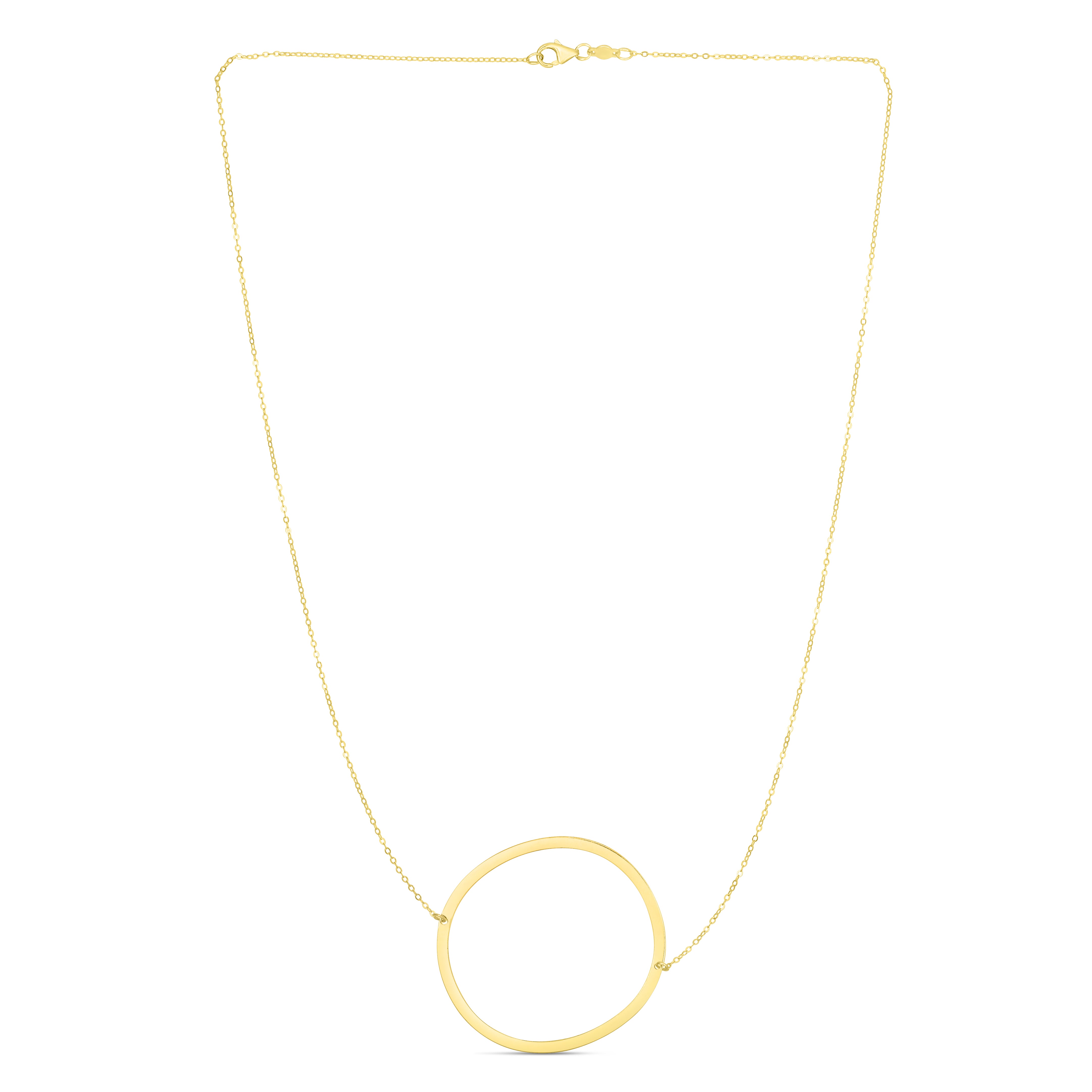 14K Yellow Gold Yours Truly Large Initial O 18" Necklace