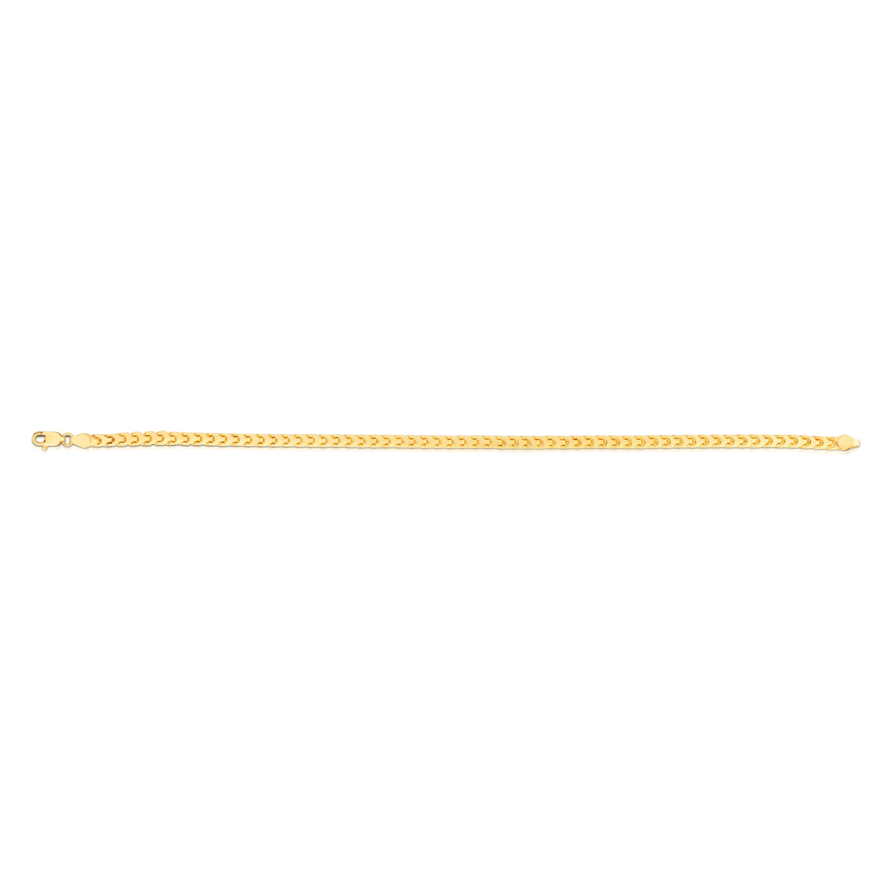 14K Yellow Gold 2.2mm 24" Diamond Cut  Round Franco Chain with Lobster Clasp