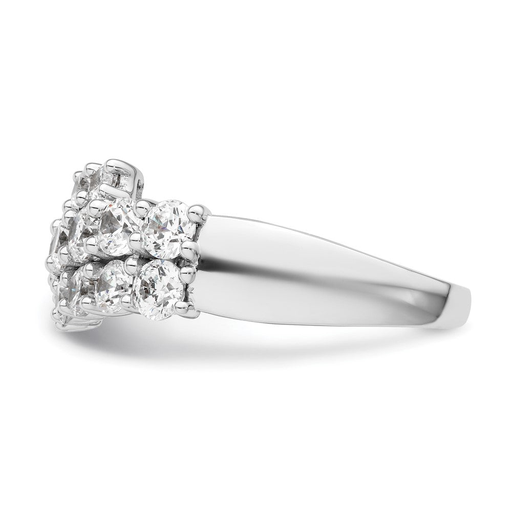 14K White Gold Lab Grown Diamond VS/SI FGH Triple Band