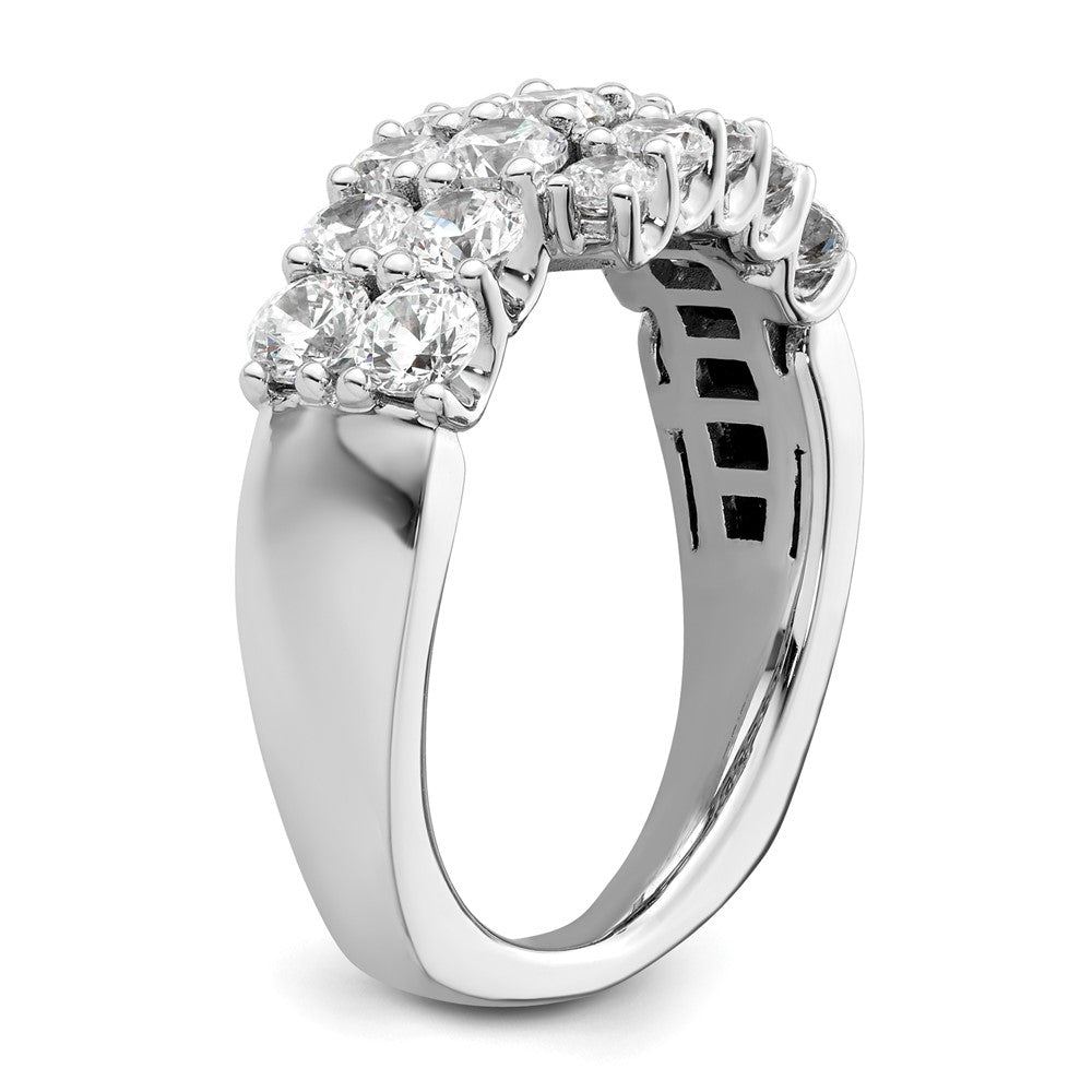 14K White Gold Lab Grown Diamond VS/SI FGH Triple Band