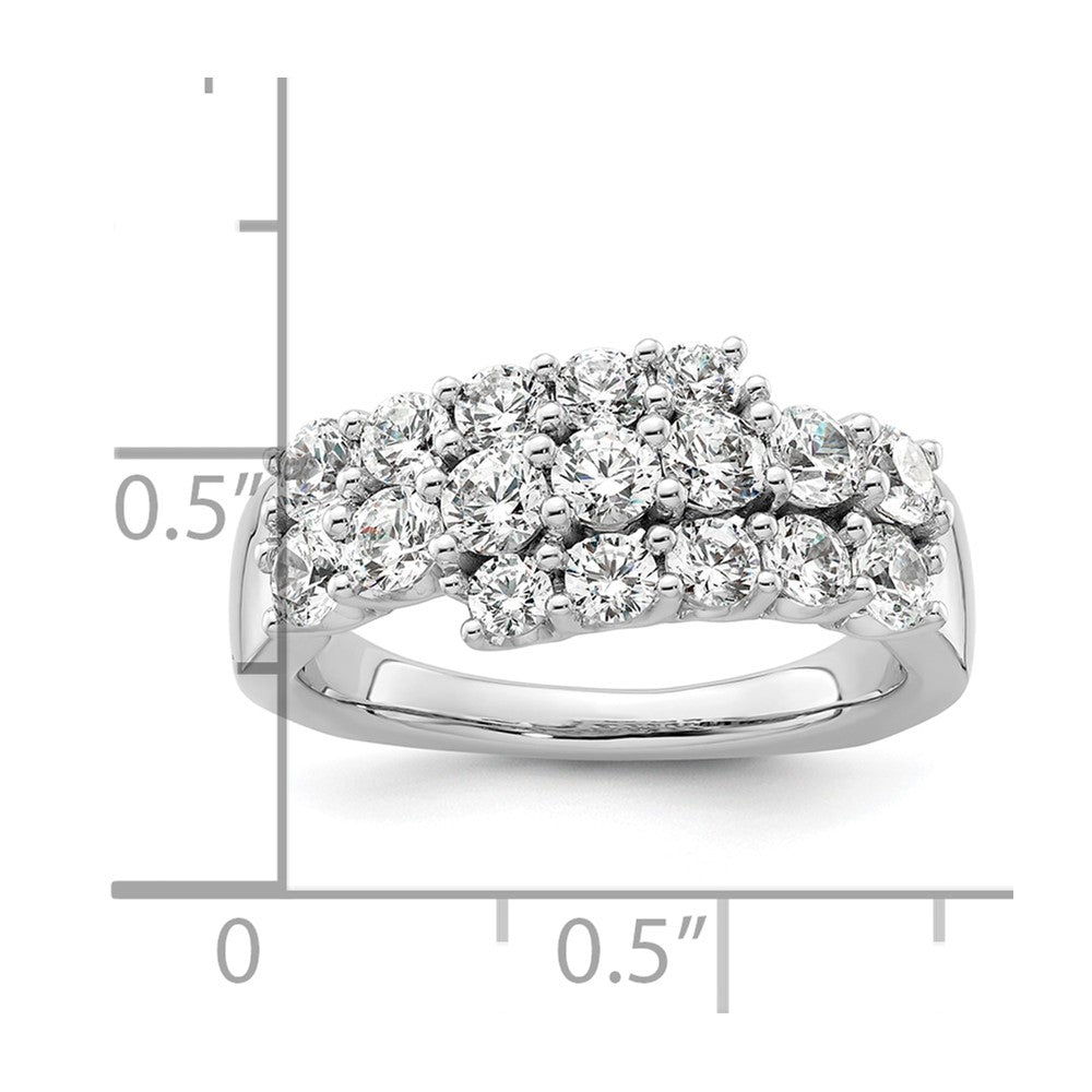 14K White Gold Lab Grown Diamond VS/SI FGH Triple Band