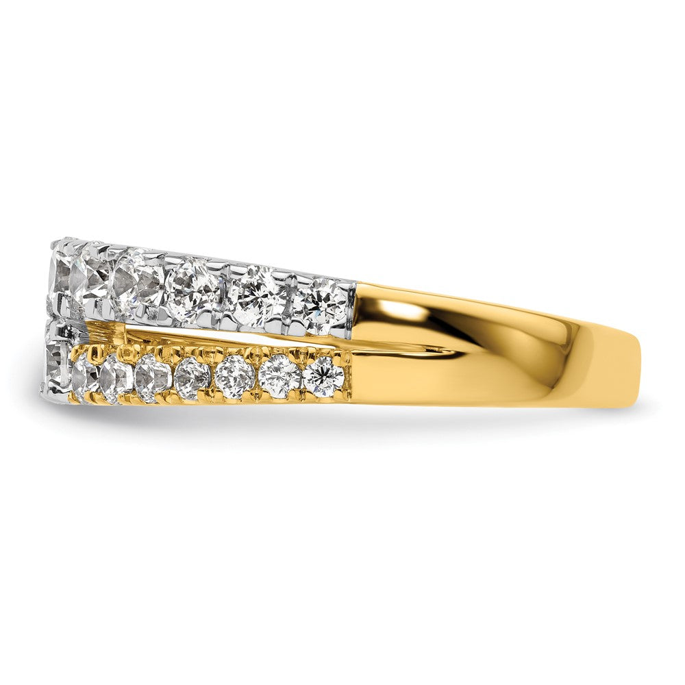 14K Two-Tone Lab Grown Diamond VS/SI FGH Double Band