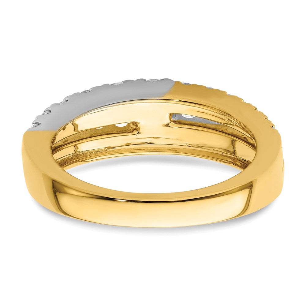 14K Two-Tone Lab Grown Diamond VS/SI FGH Double Band