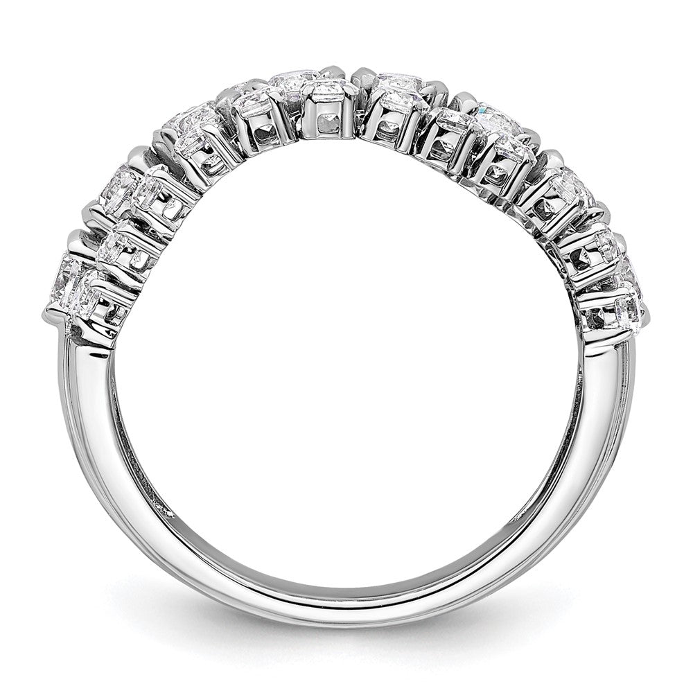 14K White Gold Lab Grown Diamond VS/SI FGH Moveable Triple Band