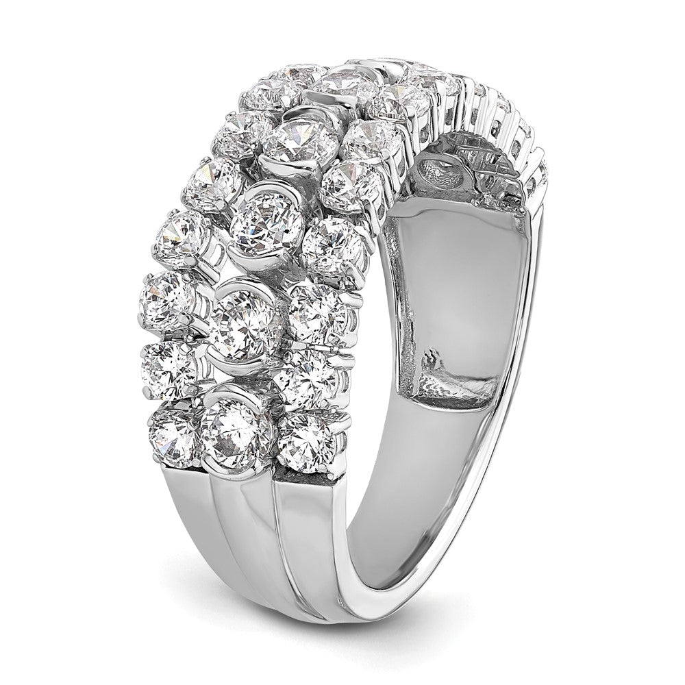 14K White Gold Lab Grown Diamond VS/SI FGH Moveable Triple Band