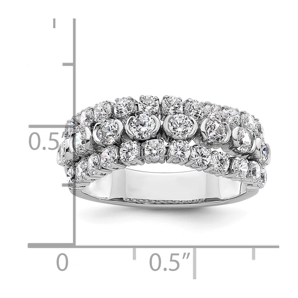 14K White Gold Lab Grown Diamond VS/SI FGH Moveable Triple Band