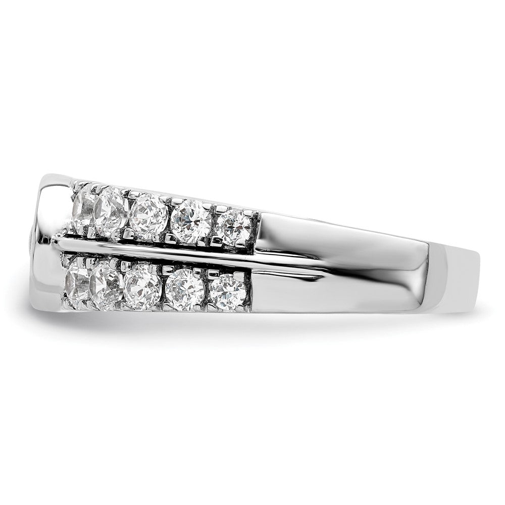 14K White Gold Lab Grown Diamond VS/SI FGH Complete Fancy Band