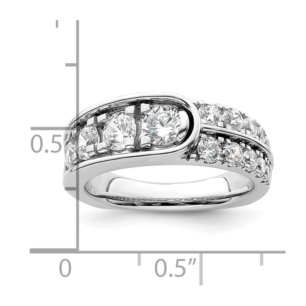 14K White Gold Lab Grown Diamond VS/SI FGH Complete Fancy Band