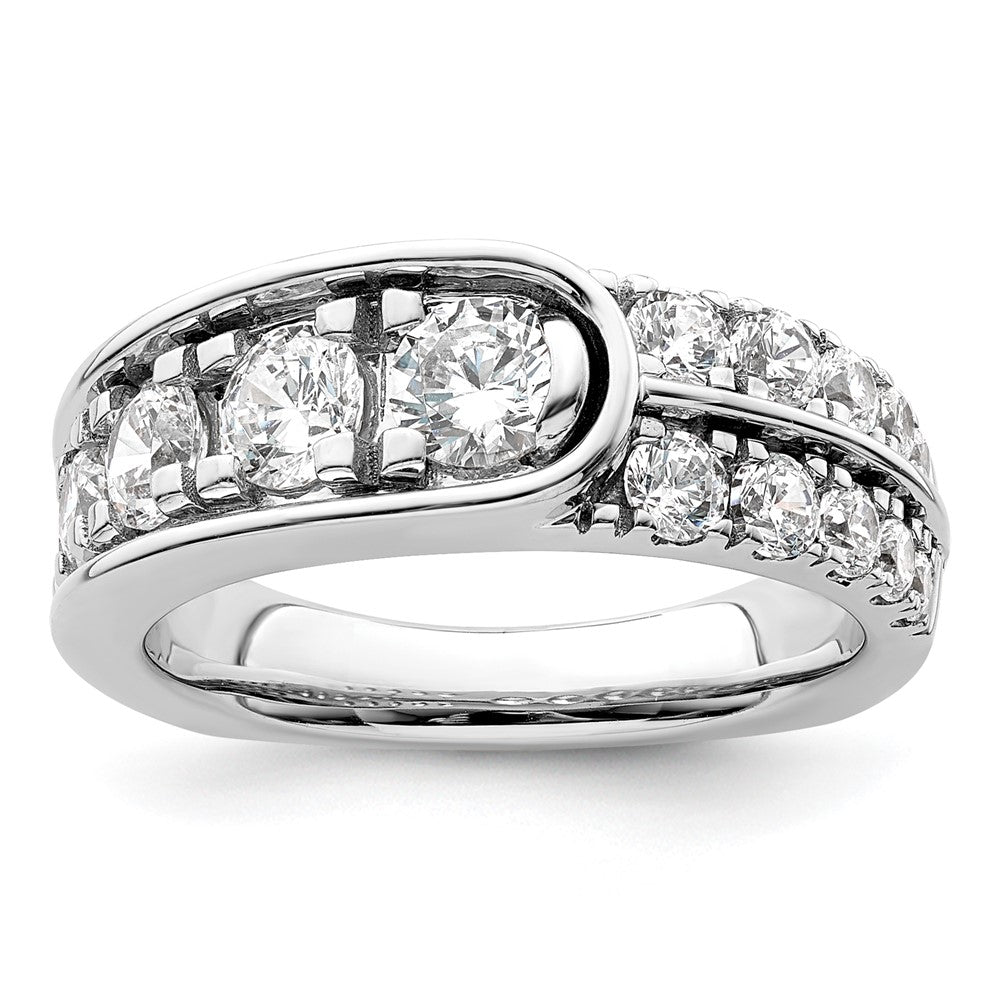 14K White Gold Lab Grown Diamond VS/SI FGH Complete Fancy Band