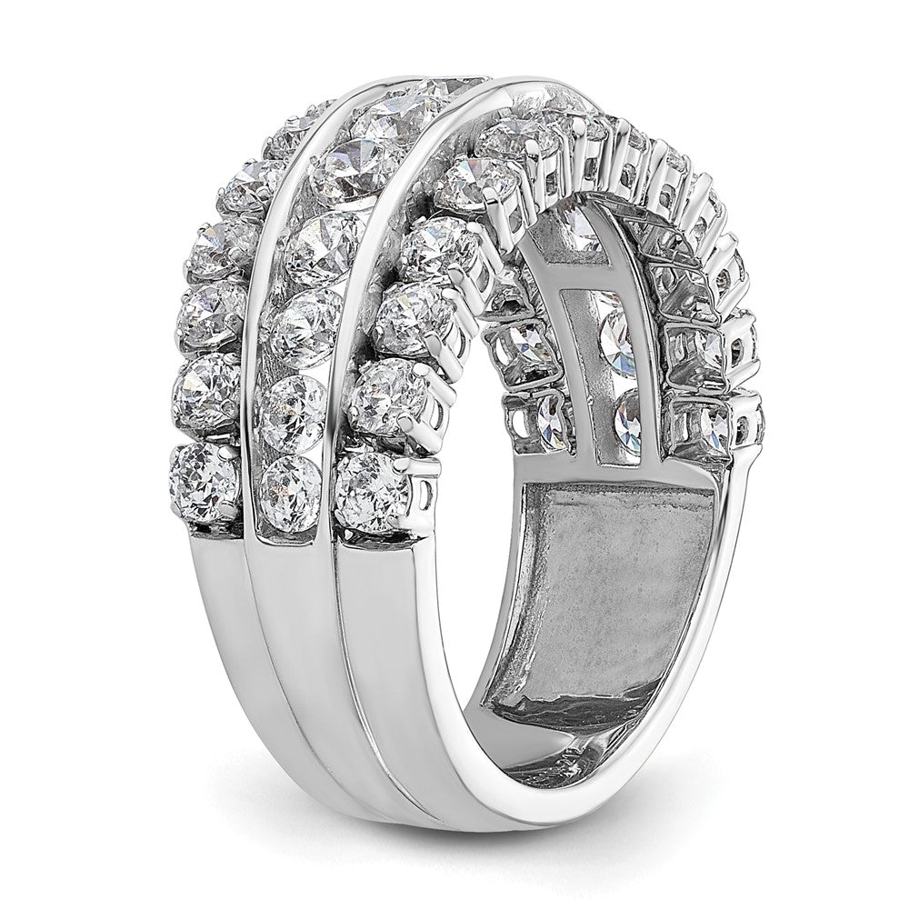 14K White Gold Lab Grown Diamond VS/SI FGH Triple Band