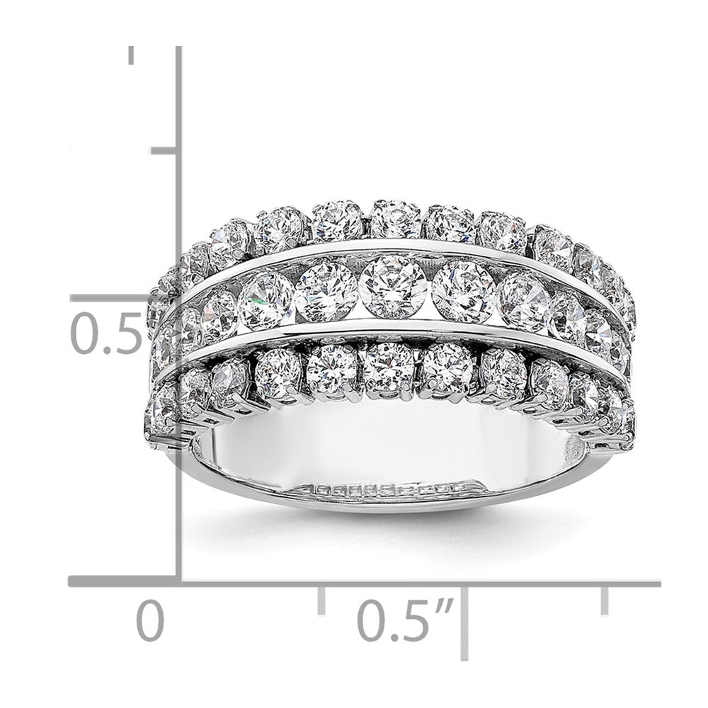 14K White Gold Lab Grown Diamond VS/SI FGH Triple Band