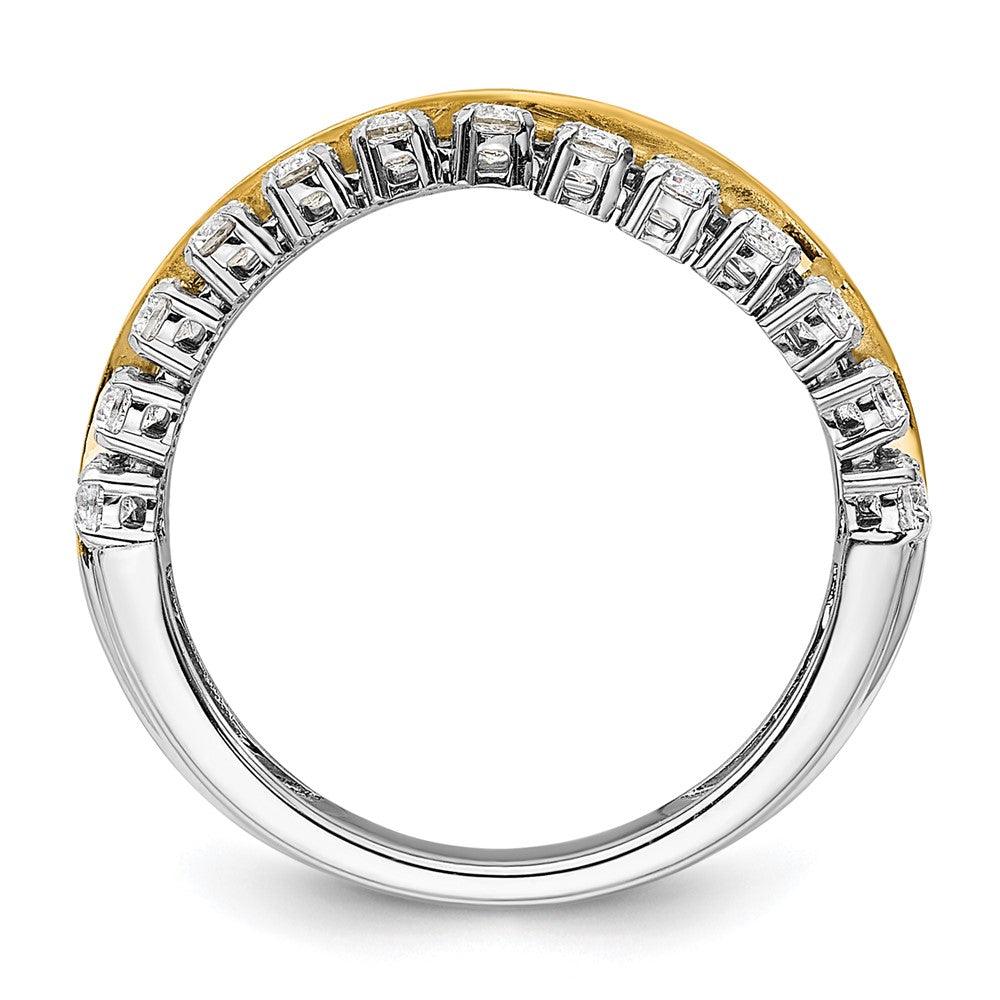 14K Two-Tone Lab Grown Diamond VS/SI FGH Fancy Band