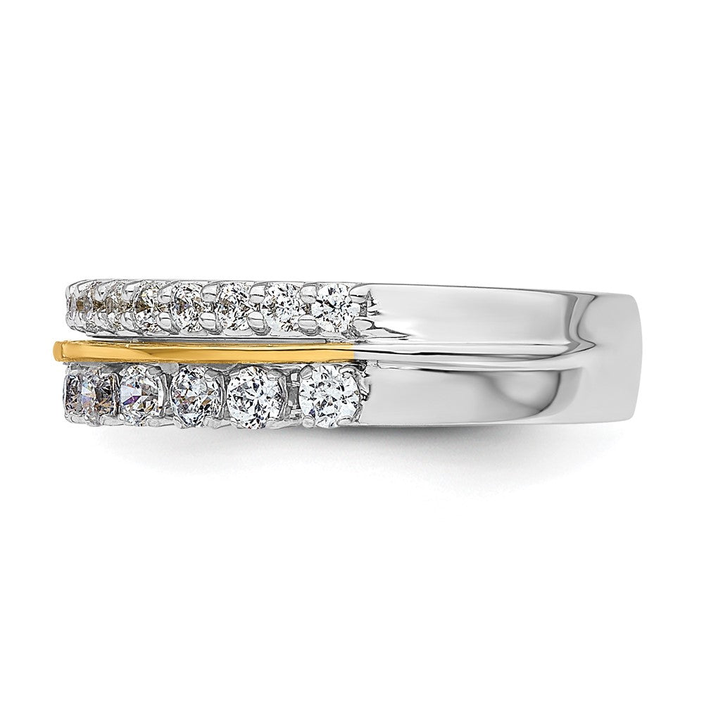 14K Two-Tone Lab Grown Diamond VS/SI FGH Fancy Band