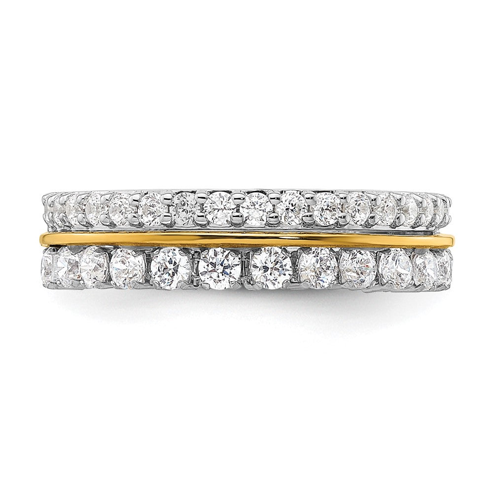 14K Two-Tone Lab Grown Diamond VS/SI FGH Fancy Band