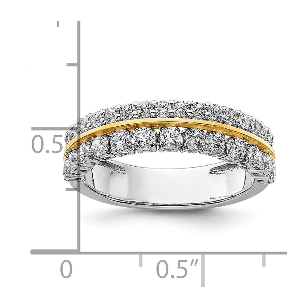 14K Two-Tone Lab Grown Diamond VS/SI FGH Fancy Band