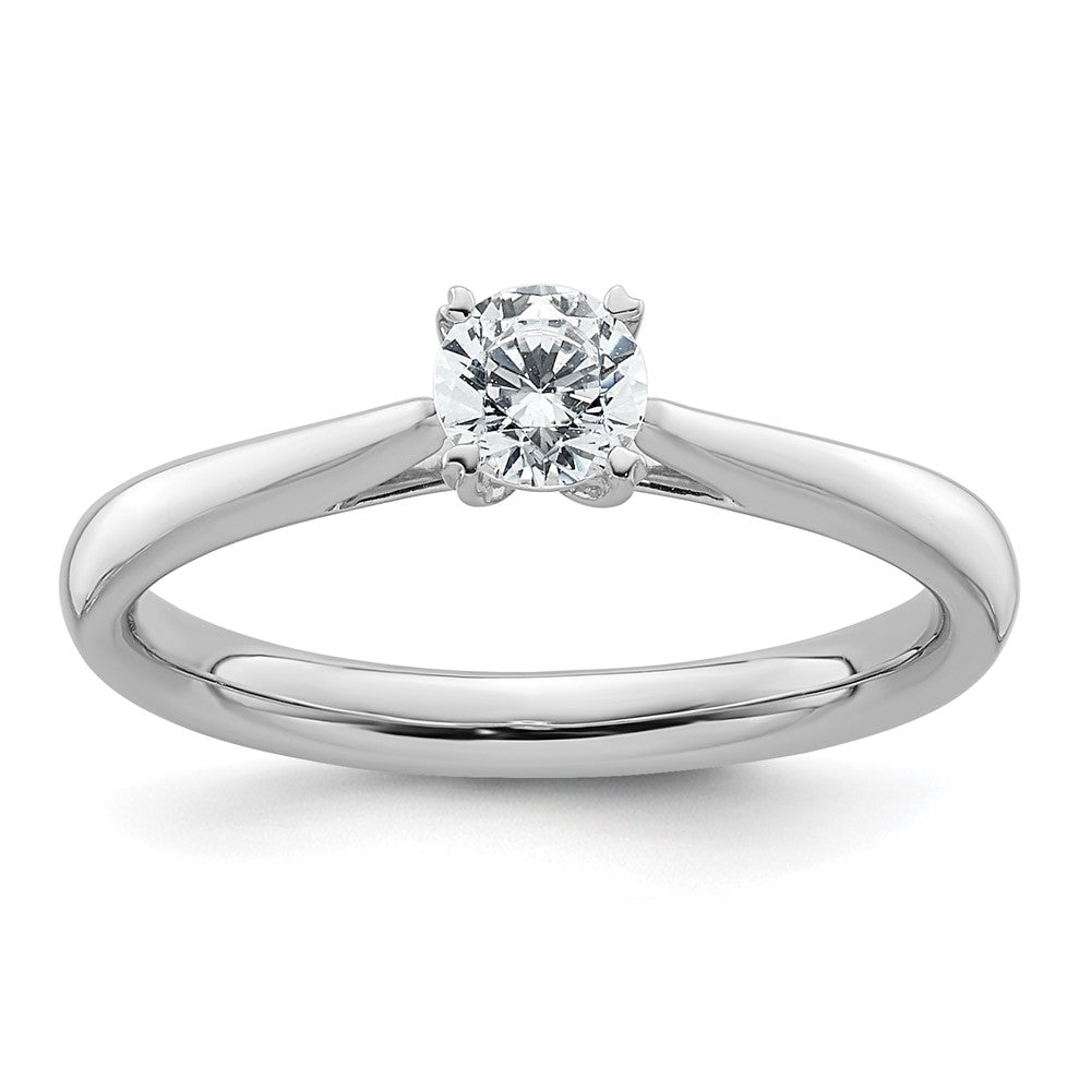 True Origin 14K White Gold 1/3 carat Lab Grown Diamond VS/SI  D E F Round Solitare Engagement Ring