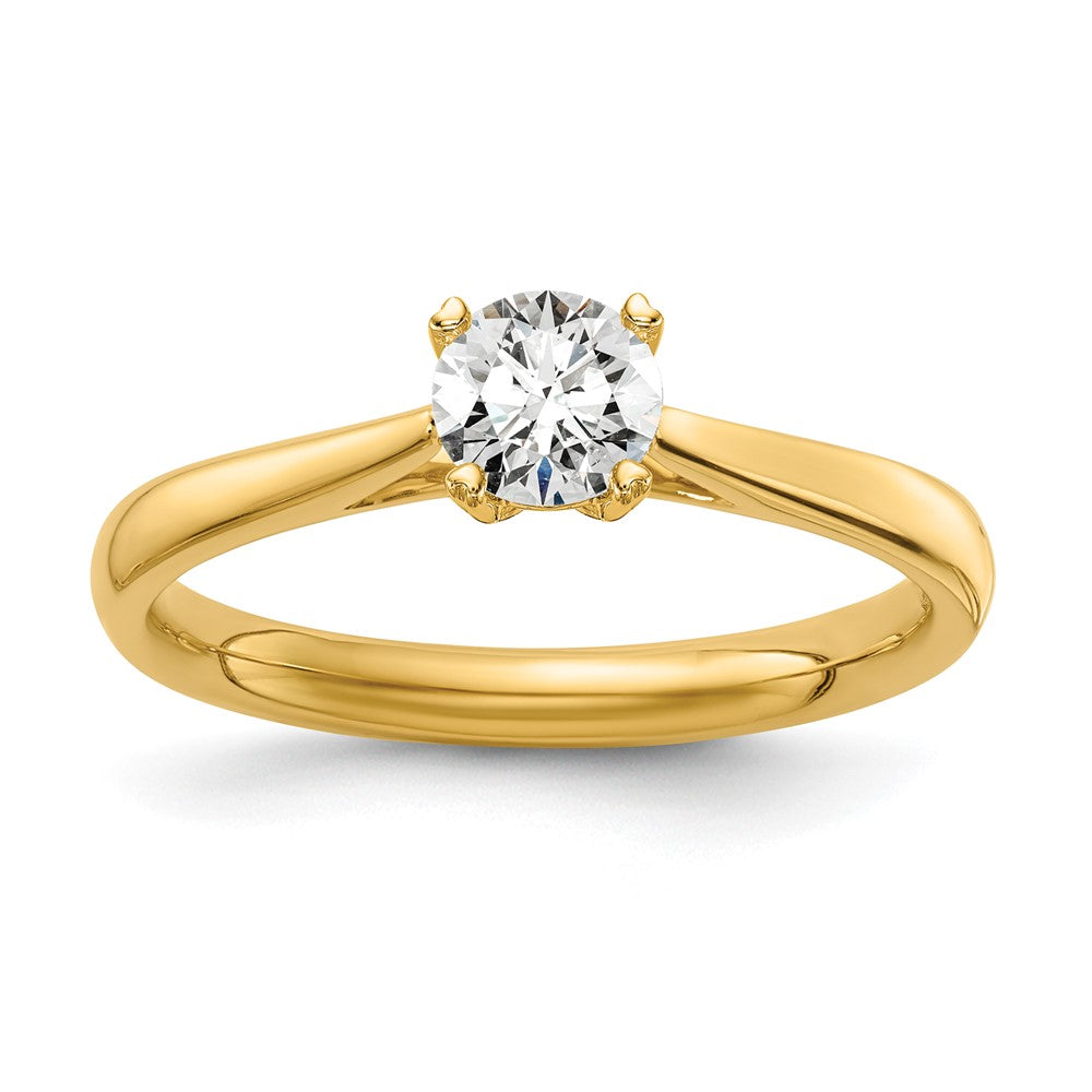 True Origin 14K 1/3 carat Lab Grown Diamond VS/SI  D E F  Round Solitare Engagement Ring