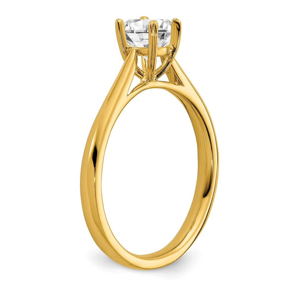 14K Lab Grown VS/SI FGH Dia Solitaire Complete Engagement Ring