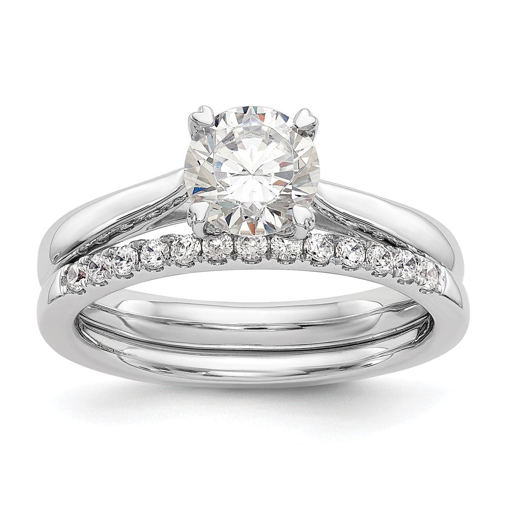 14kw 1/3 ct Round Certified VS DEF Lab Grown Diamond Solitaire Enga