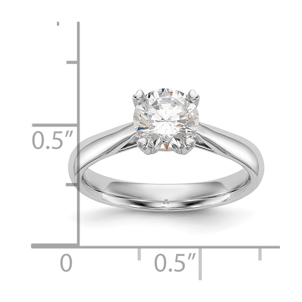 14kw 3/4ct Round CertifiedVS/SI FGH Lab Grown Diamond Solitaire Enga