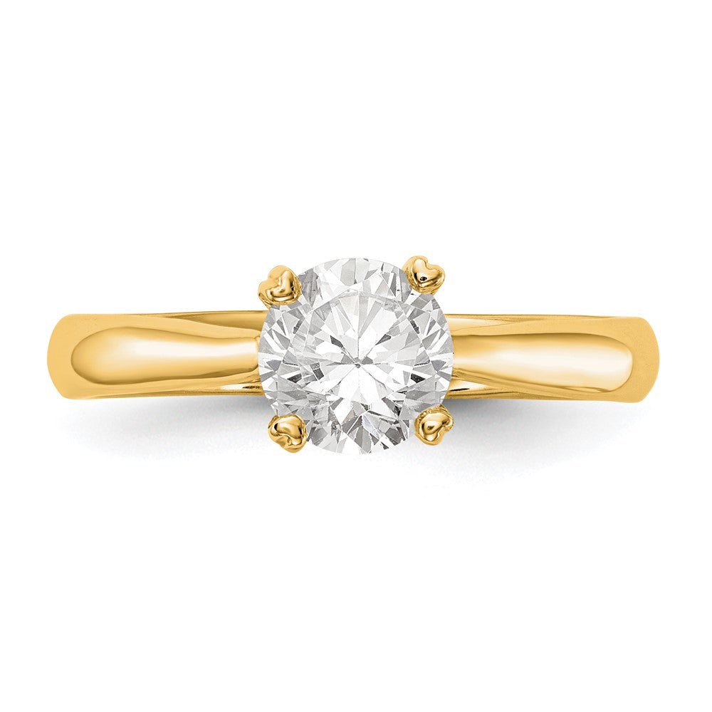 14K Lab Grown Diamond 3/4 ct Round VS/SI FGH Solitaire Engagement Ring