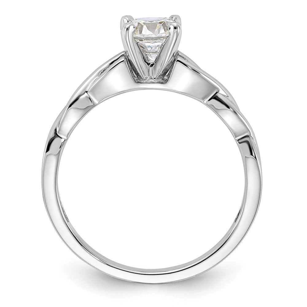 14K White Gold Lab Grown VS/SI FGH Dia Solitaire Complete Engagement Ring