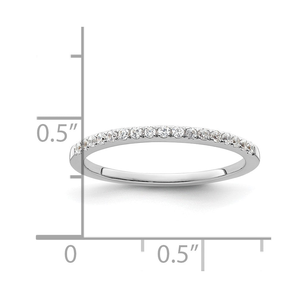 14K White Gold Lab Grown Diamond VS/SI FGH Wedding Band