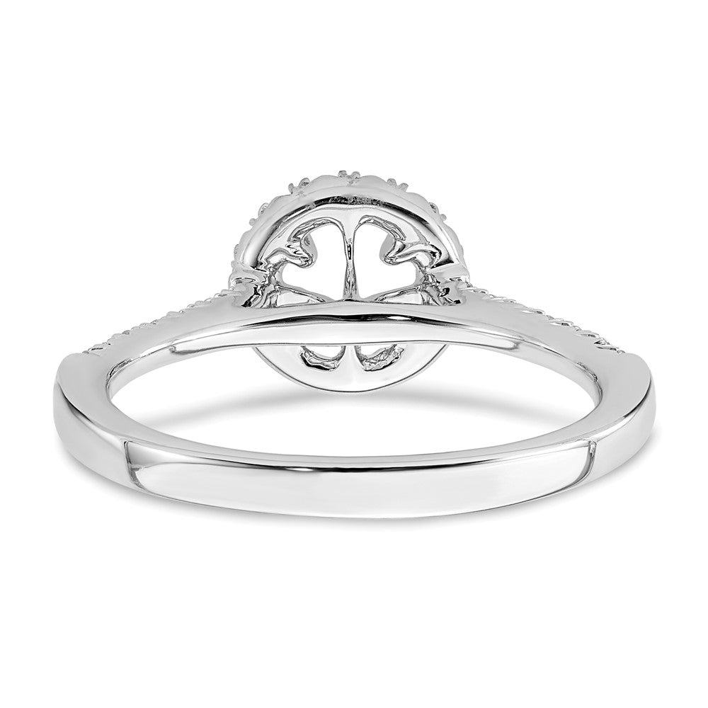 14K White Gold Eternal Promise Lab Grown VS/SI FGH Dia Halo Complete Ring