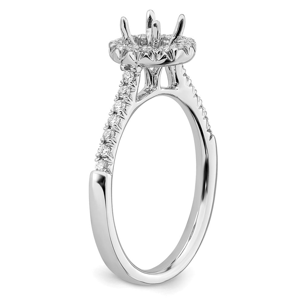 14K White Gold Eternal Promise Lab Grown VS/SI FGH Dia Halo Complete Ring