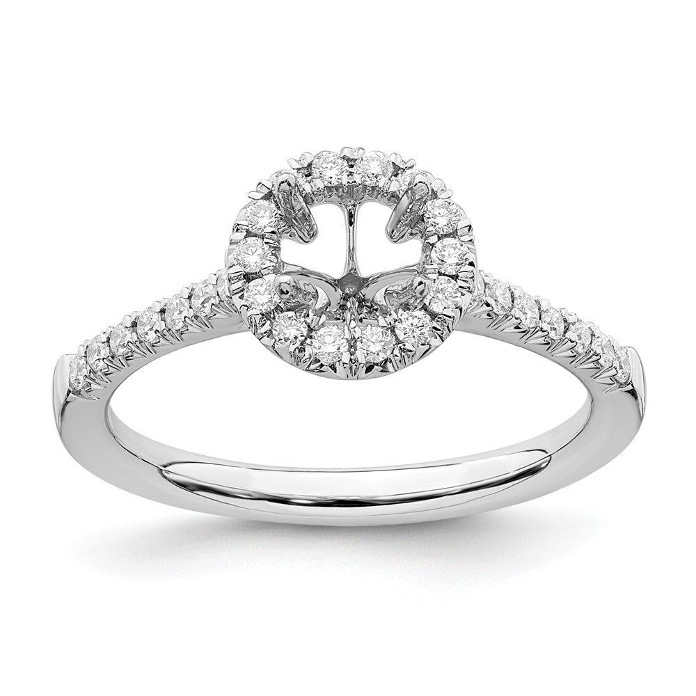 14K White Gold Eternal Promise Lab Grown VS/SI FGH Dia Halo Complete Ring