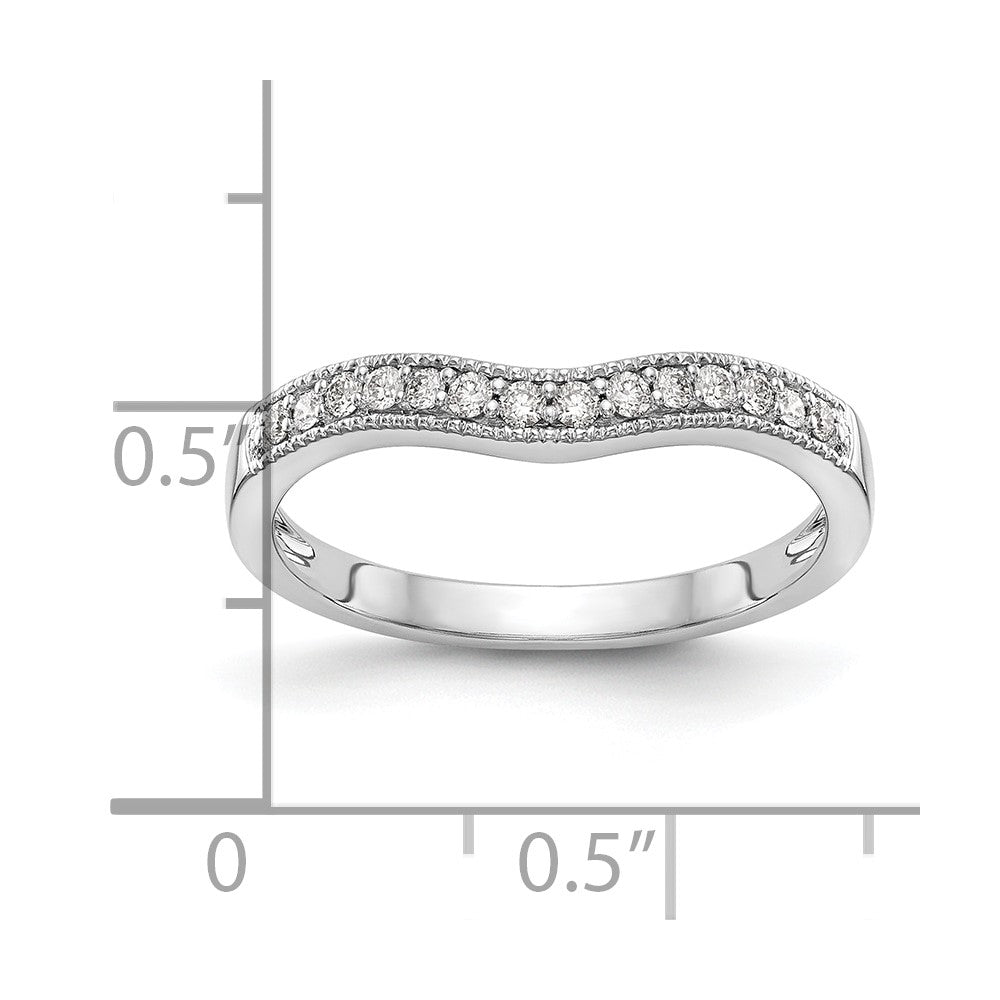 14K White Gold Lab Grown Diamond VS/SI FGH Wedding Band