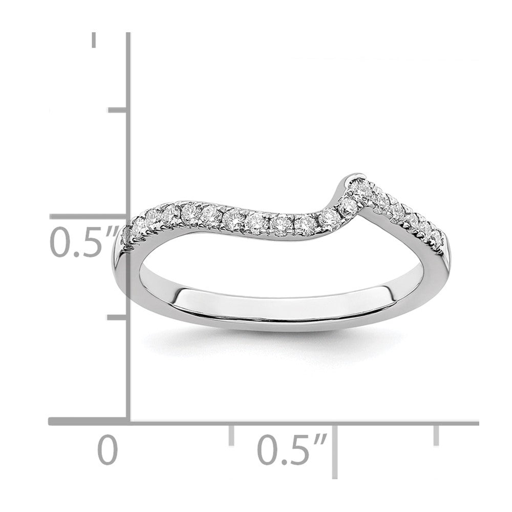 14K White Gold Lab Grown Diamond VS/SI FGH Contoured Wedding Band