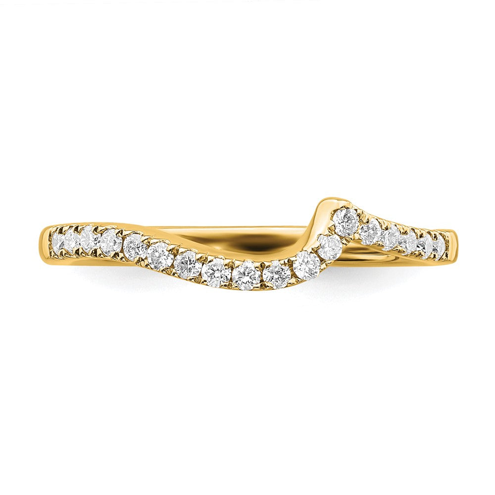 14K Gold Lab Grown Diamond VS/SI FGH Contoured Wedding Band