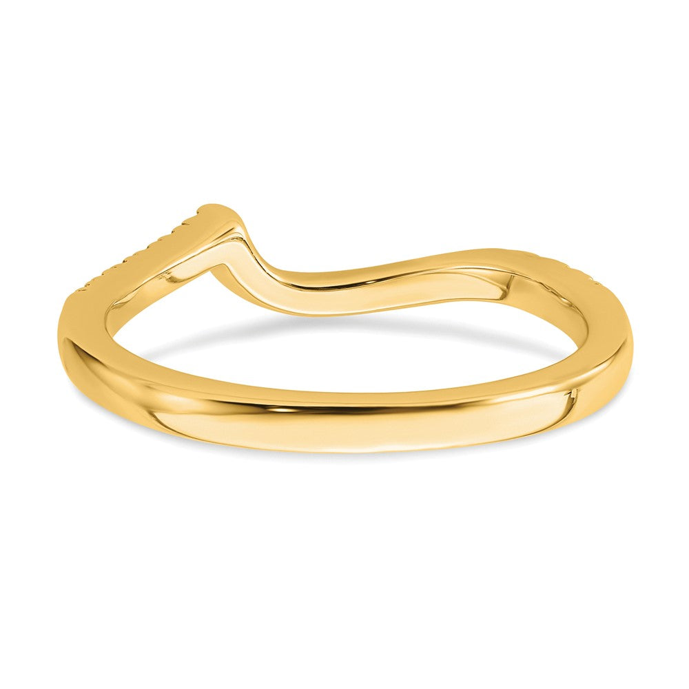 14K Gold Lab Grown Diamond VS/SI FGH Contoured Wedding Band