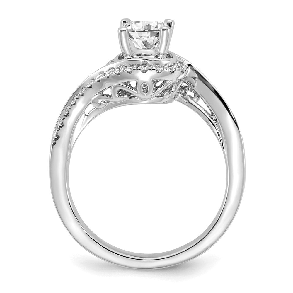 14K White Gold Lab Grown Diamond VS/SI FGH Semi-mount Engagement Rin