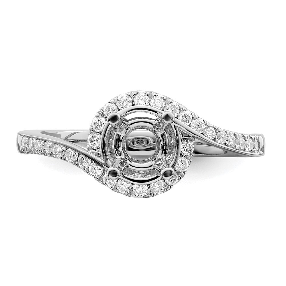 14K White Gold Lab Grown Diamond VS/SI FGH Semi-mount Engagement Rin