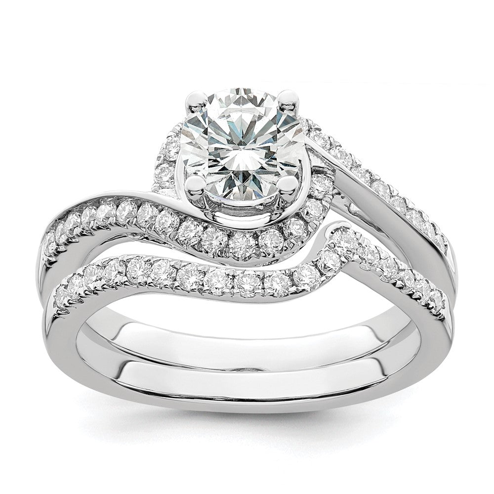 14K White Gold Lab Grown Diamond VS/SI FGH Semi-mount Engagement Rin