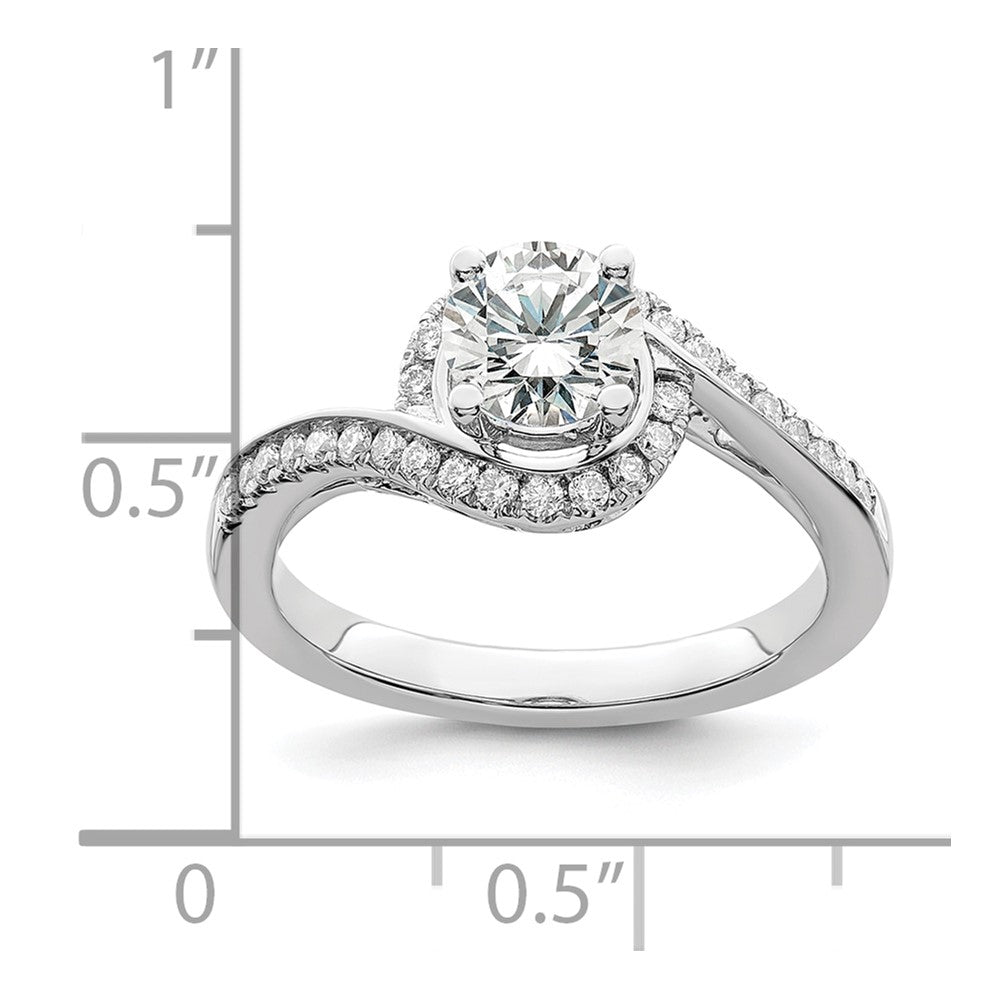 14K White Gold Lab Grown Diamond VS/SI FGH Semi-mount Engagement Rin