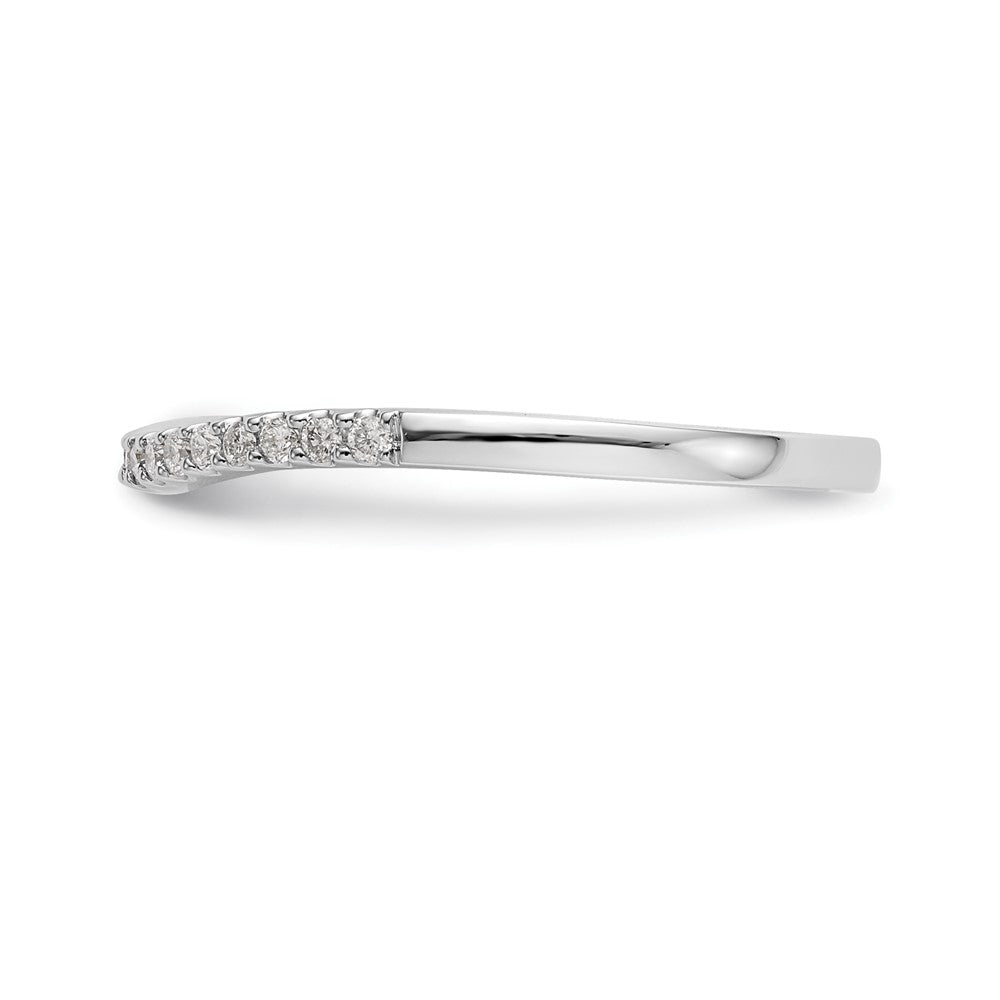 14K White Gold Lab Grown VS/SI FGH Dia Contoured Wedding Band