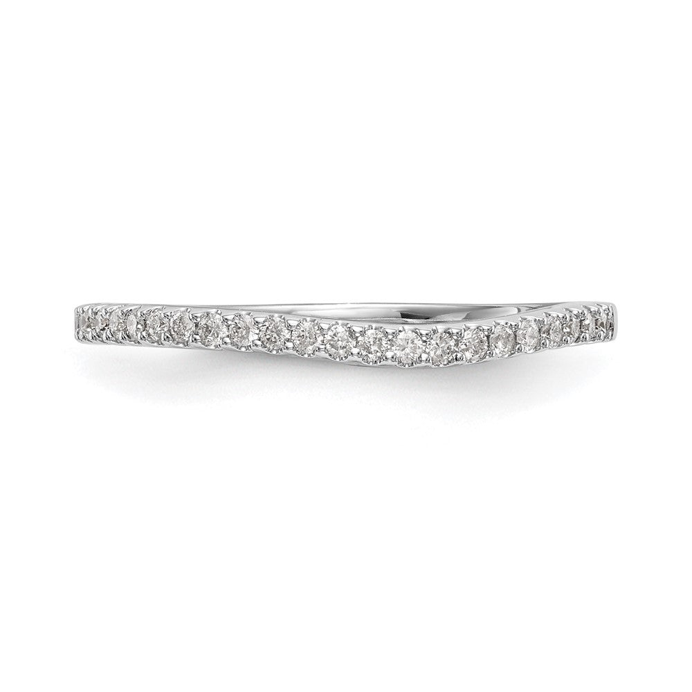 14K White Gold Lab Grown VS/SI FGH Dia Contoured Wedding Band